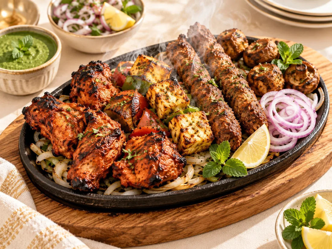 Tandoori and kebab platter